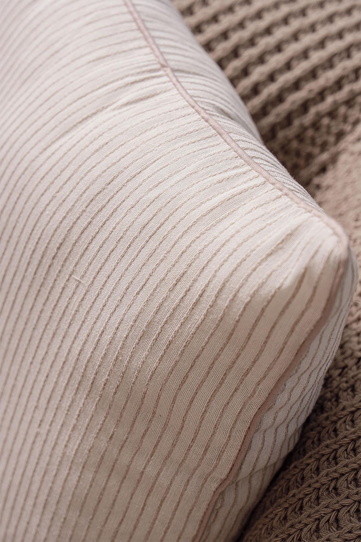Loris Striped Pillow Cover with Piping Detail (45 x 45 cm)