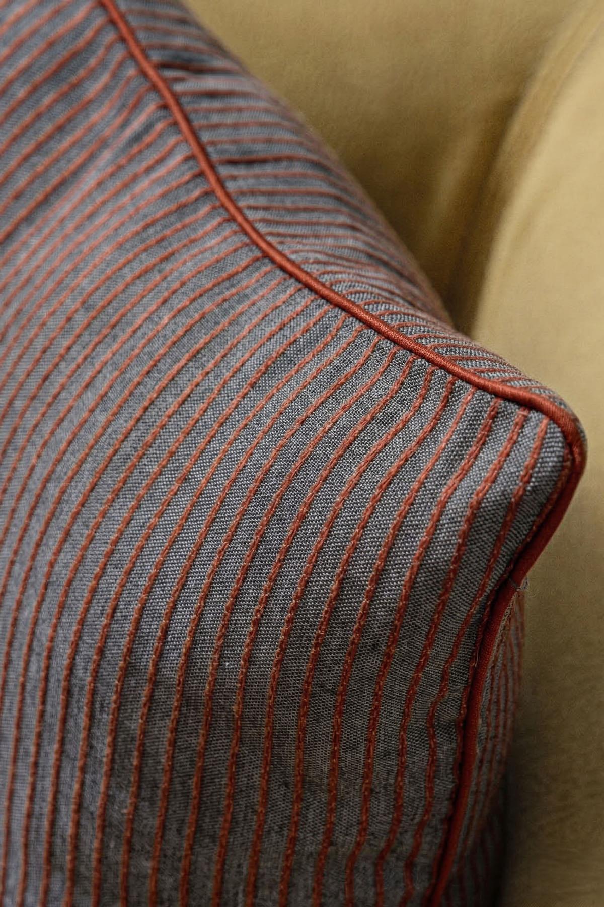 Loris Striped Pillow Cover with Piping Detail (45 x 45 cm)
