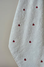 Amore Heart Embroidered Face Towel (50 x 90 cm)
