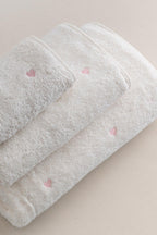 Amore Heart Embroidered Face Towel (50 x 90 cm)