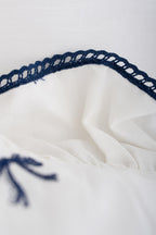 Bow Embroidered Cotton Satin Double 3-Piece Duvet Cover Set