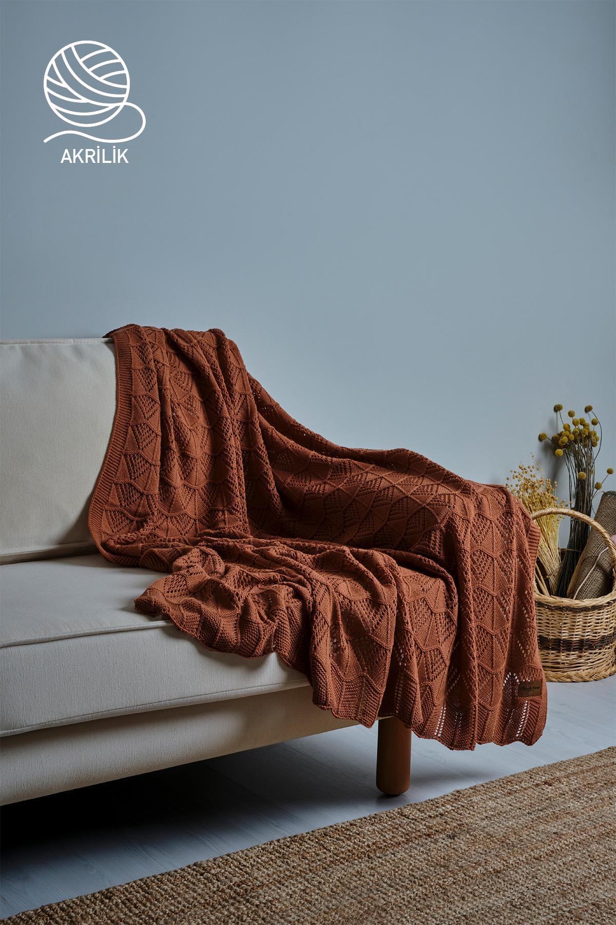 Derin Örgü TV Battaniyesi (130 x 150 cm) - Nazik Home - Yuvama Değer!