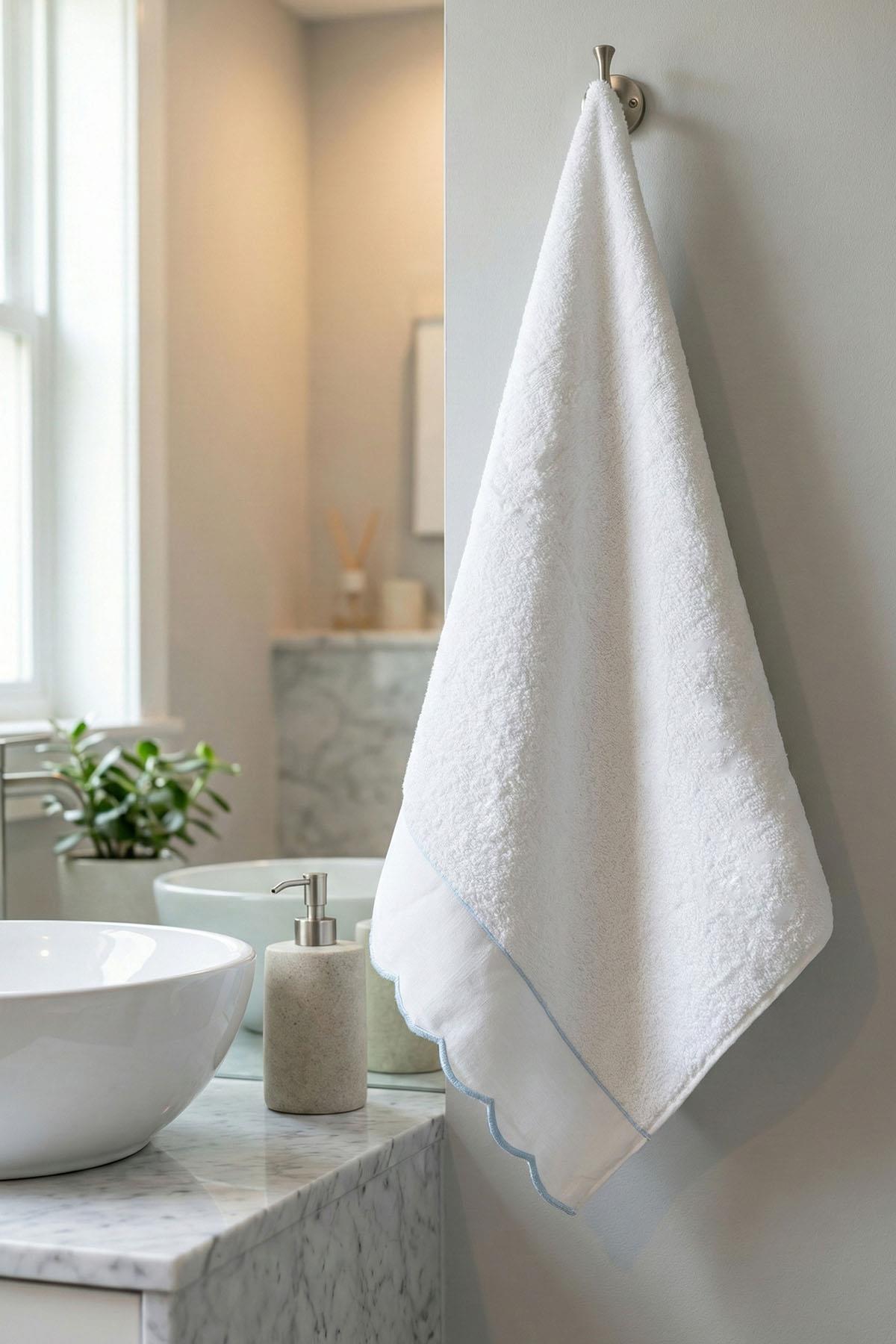 Elora Striped Embroidered Face Towel (50 x 90 cm)