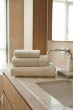 Elora Striped Embroidered Face Towel (50 x 90 cm)