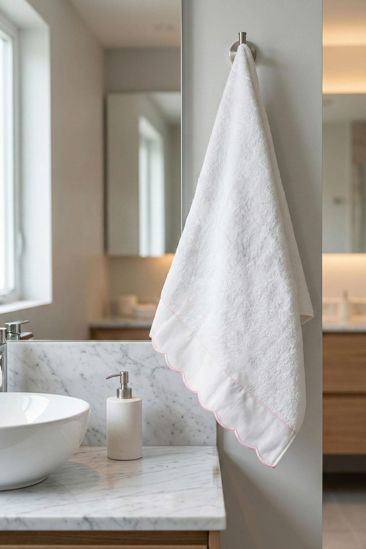 Elora Striped Embroidered Bath Towel (90 x 150 cm)