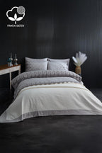 Emma Dantelli Çift Kişilik 7 Parça Nevresim + Pike Set - Nazik Home - Yuvama Değer!