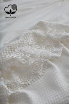 Espina Dantelli Süper King Size 7 Parça Nevresim + Pike Set - Nazik Home - Yuvama Değer!