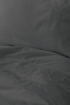 Farah Embroidered Cotton Satin Double 6-Piece Duvet Cover Set