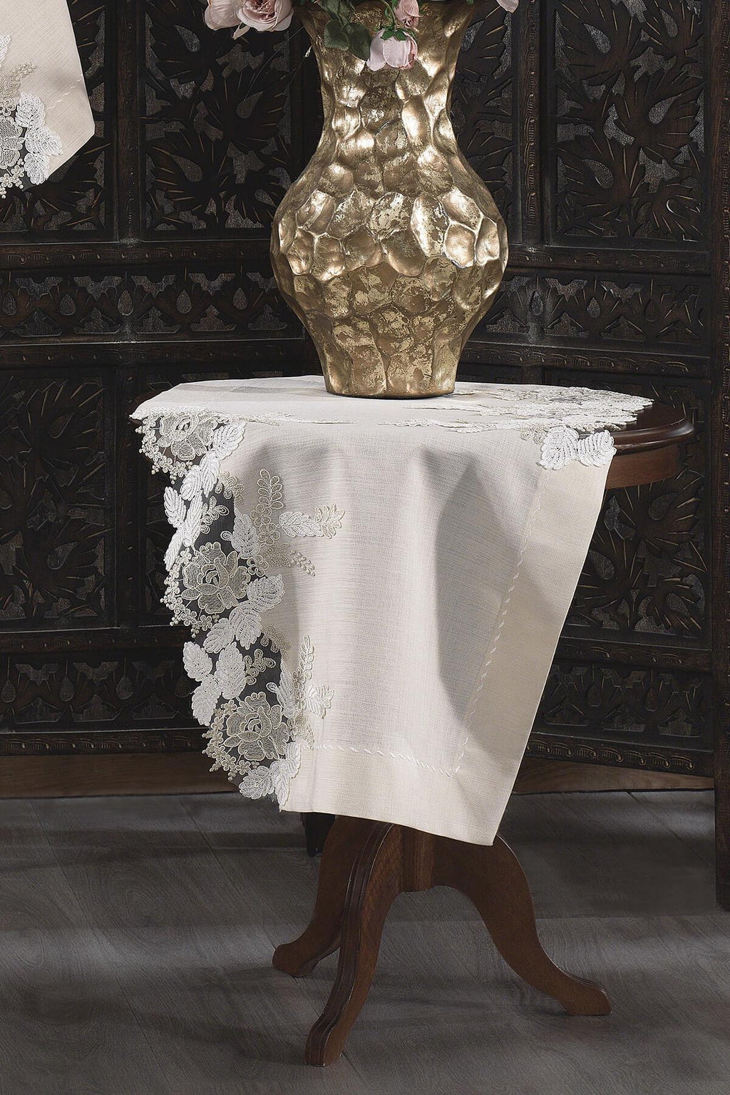 Florence Lace Stain-Resistant 5-Piece Living Room Cover Set