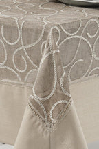 Glory Leke Tutmaz Dertsiz Masa Örtüsü (160 x 260 cm) - Nazik Home - Yuvama Değer!