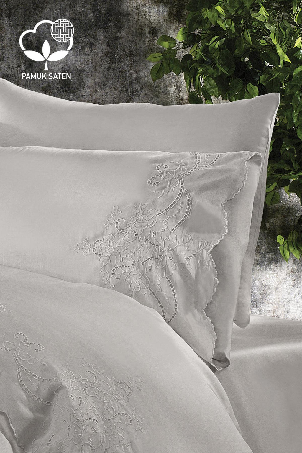 Hanedan İşlemeli Süper King Size 7 Parça Nevresim + Pike Set - Nazik Home - Yuvama Değer!