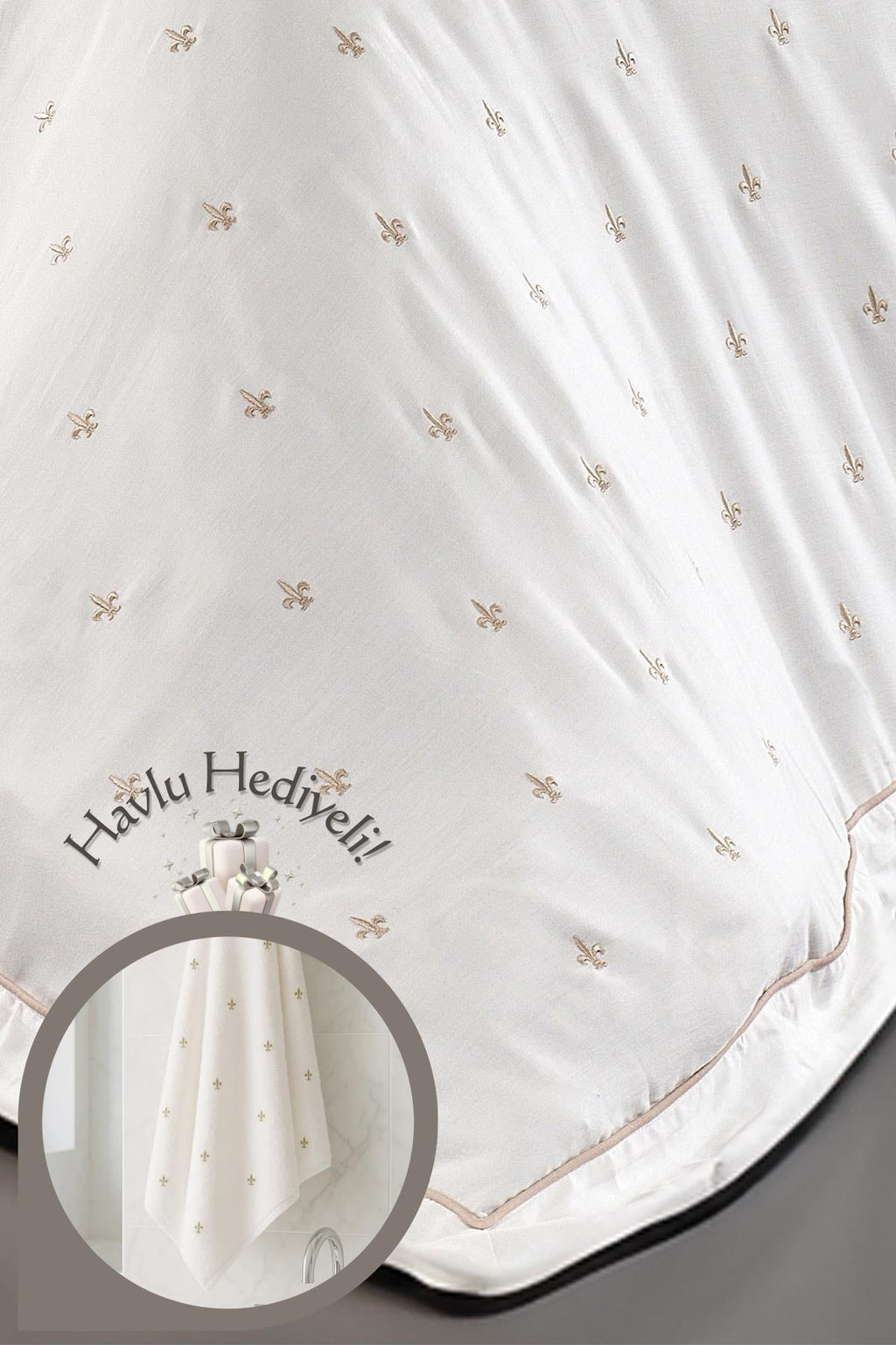 Hermoso Cotton Double 6 Piece Duvet Cover Set with Towel Gift