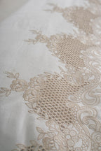 Iris Embroidered Cotton Satin Double 6-Piece Duvet Cover Set