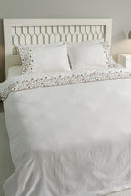 Livano Colorful Floral Embroidered Cotton Satin Double 6-Piece Duvet Cover Set