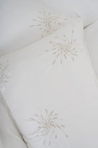 Lorient Pearl Embroidered Cotton Satin Double 6-Piece Duvet Cover Set