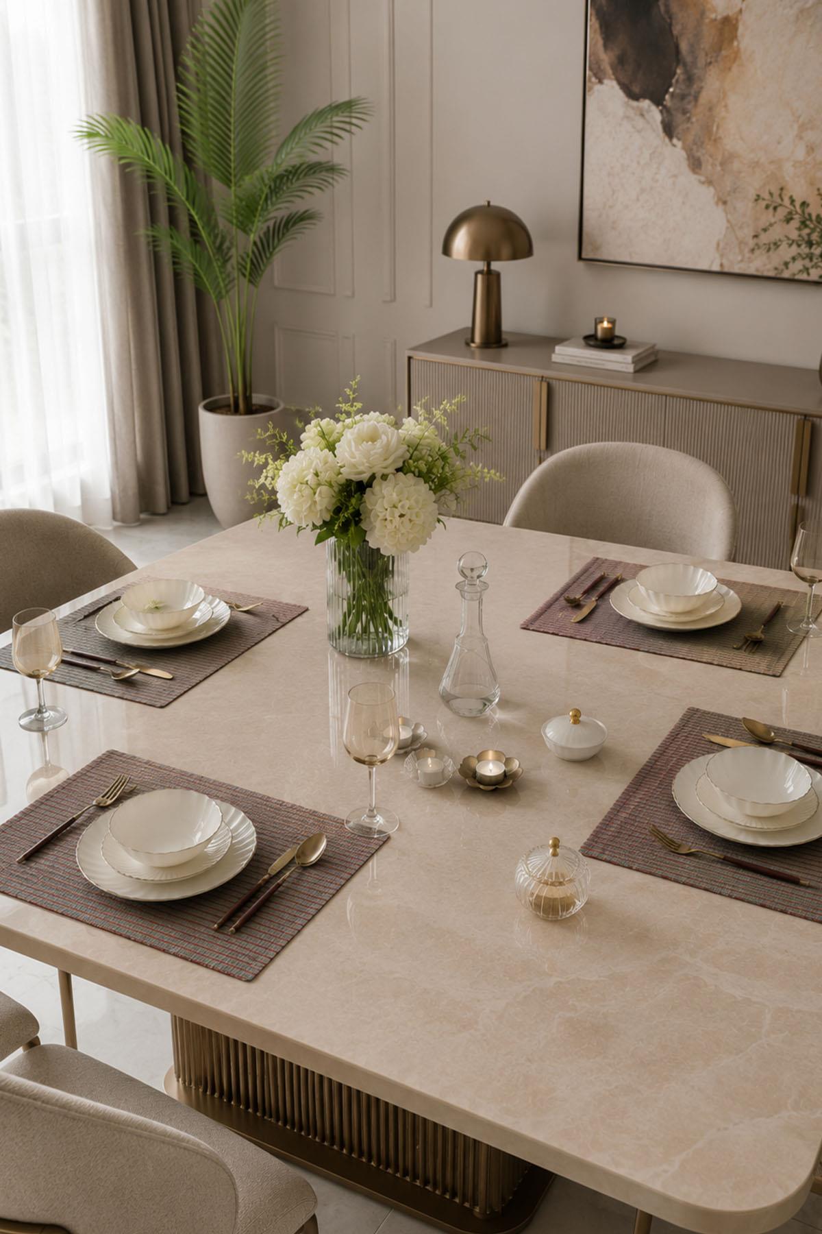 Loris Stain-Resistant Worry-Free 4-Piece Placemat Set (35 x 50 cm)