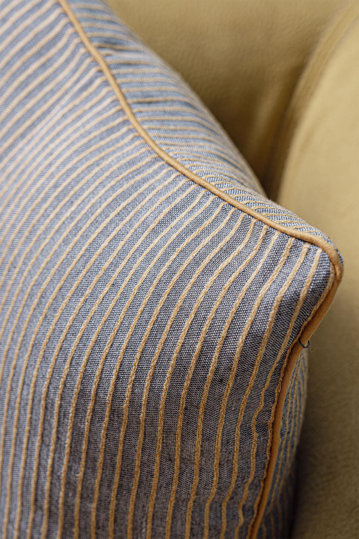 Loris Striped Pillow Cover with Piping Detail (45 x 45 cm)