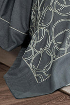 Mathilda Embroidered Double 10-Piece Duvet Cover + Blanket Set