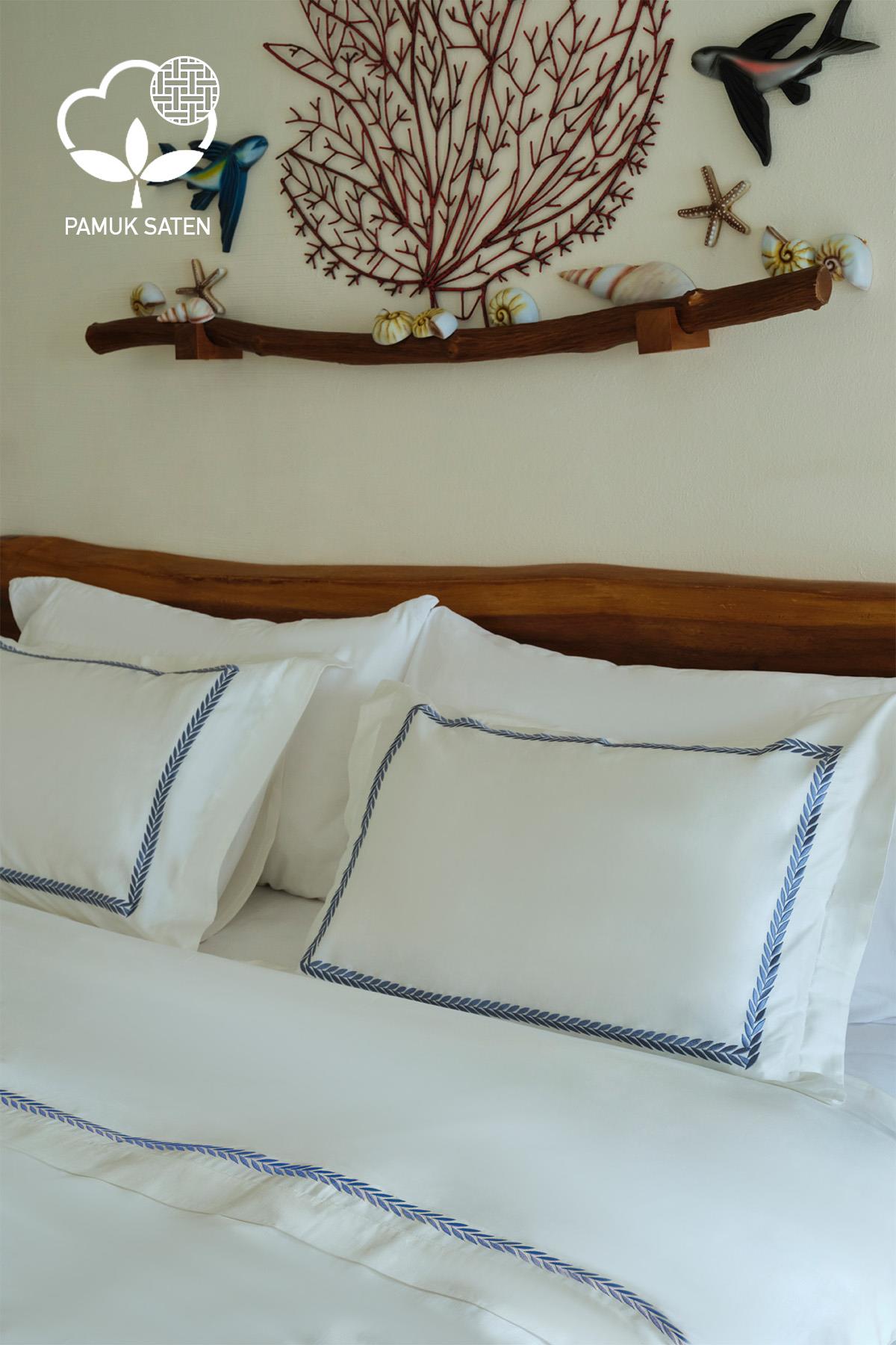 Olimpos Embroidered Cotton Satin King Size 6-Piece Duvet Cover Set