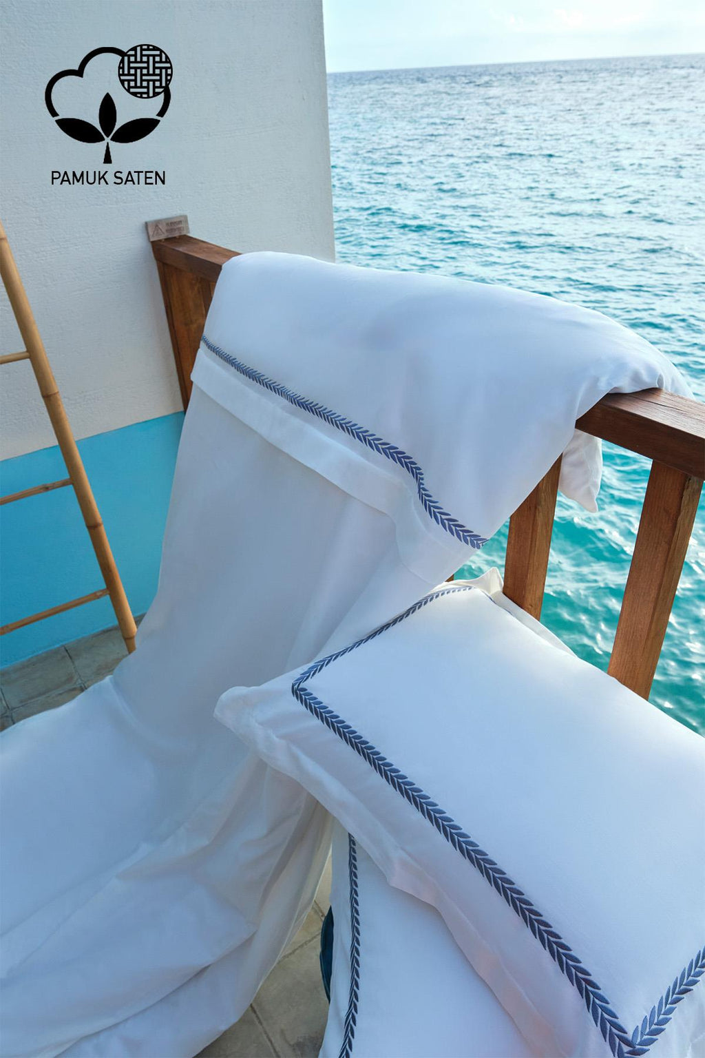 Olimpos Embroidered Cotton Satin King Size 6-Piece Duvet Cover Set