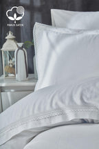 Portie Dantelli Pamuk Saten King Size 6 Parça Nevresim Takımı - Nazik Home - Yuvama Değer!