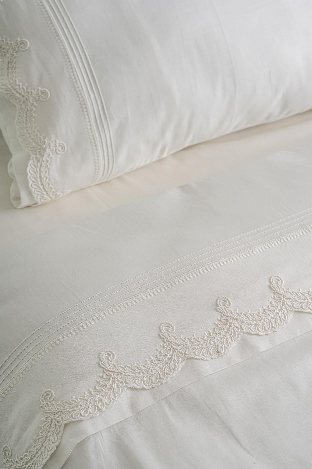 Ramos Embroidered Cotton Satin Double 6-Piece Duvet Cover Set