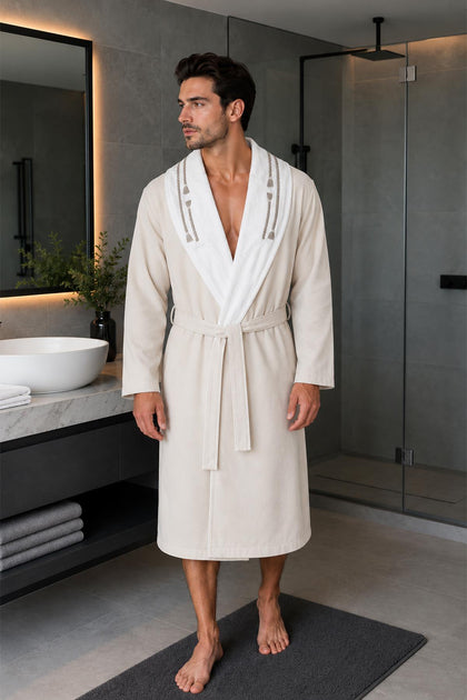 Men's 100% Water-Absorbent Welsoft Fleece Bathrobe