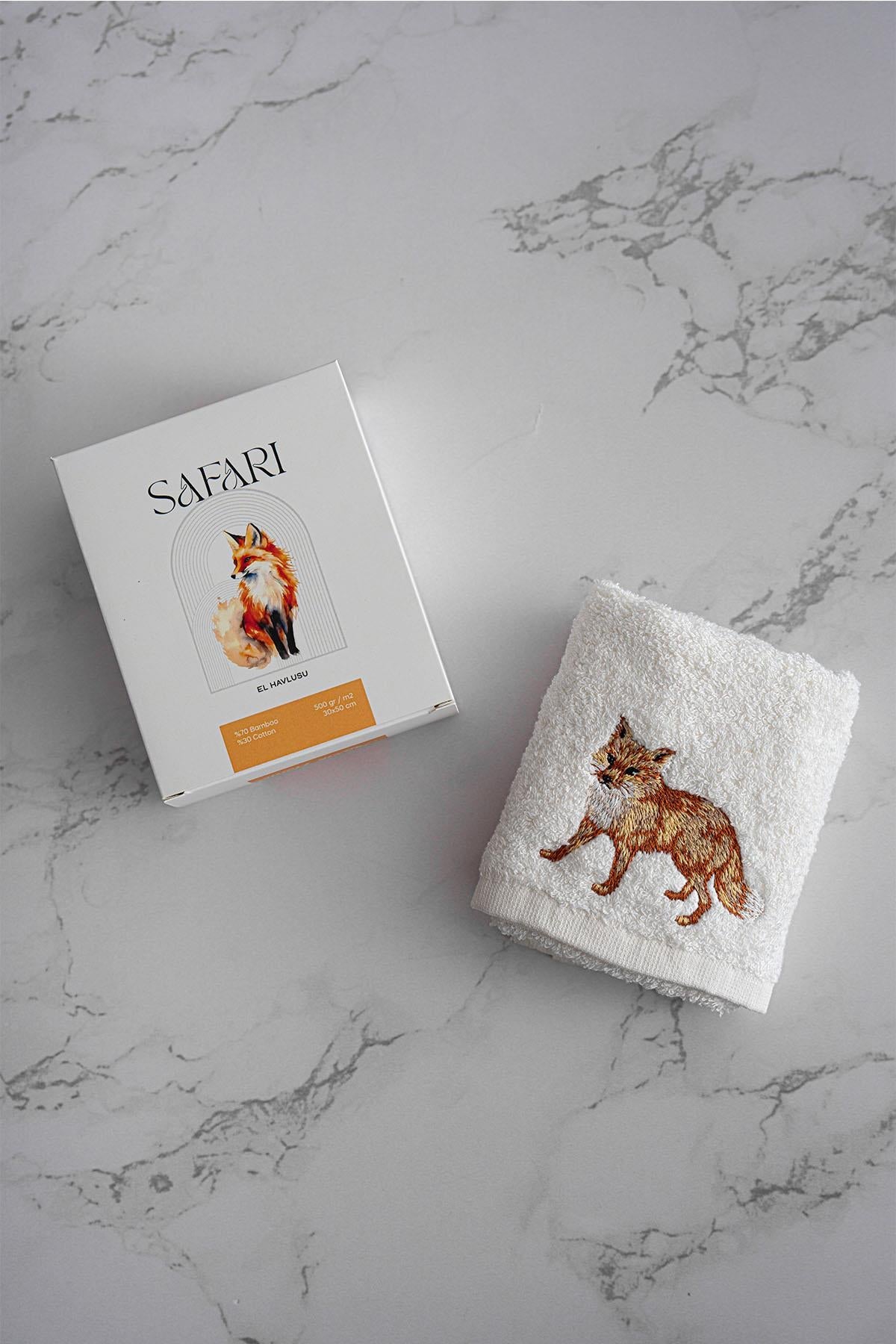 Safari Series Animal Embroidered Hand Towel (30 x 50 cm)
