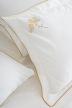 Sementa Floral Embroidered Cotton Satin Double 6-Piece Duvet Cover Set