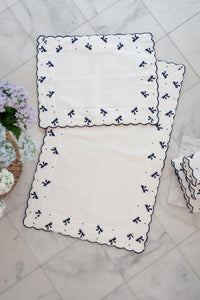 Serena Bow Embroidered 2-Piece Mat Set (60 x 100 cm)