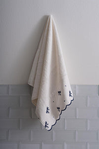 Serena Bow Embroidered Face Towel (50 x 90 cm)