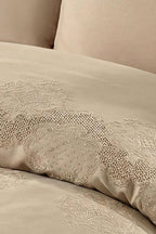 Simena Embroidered Cotton Satin Double 6-Piece Duvet Cover Set