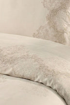 Simena Embroidered Cotton Satin Double 6-Piece Duvet Cover Set