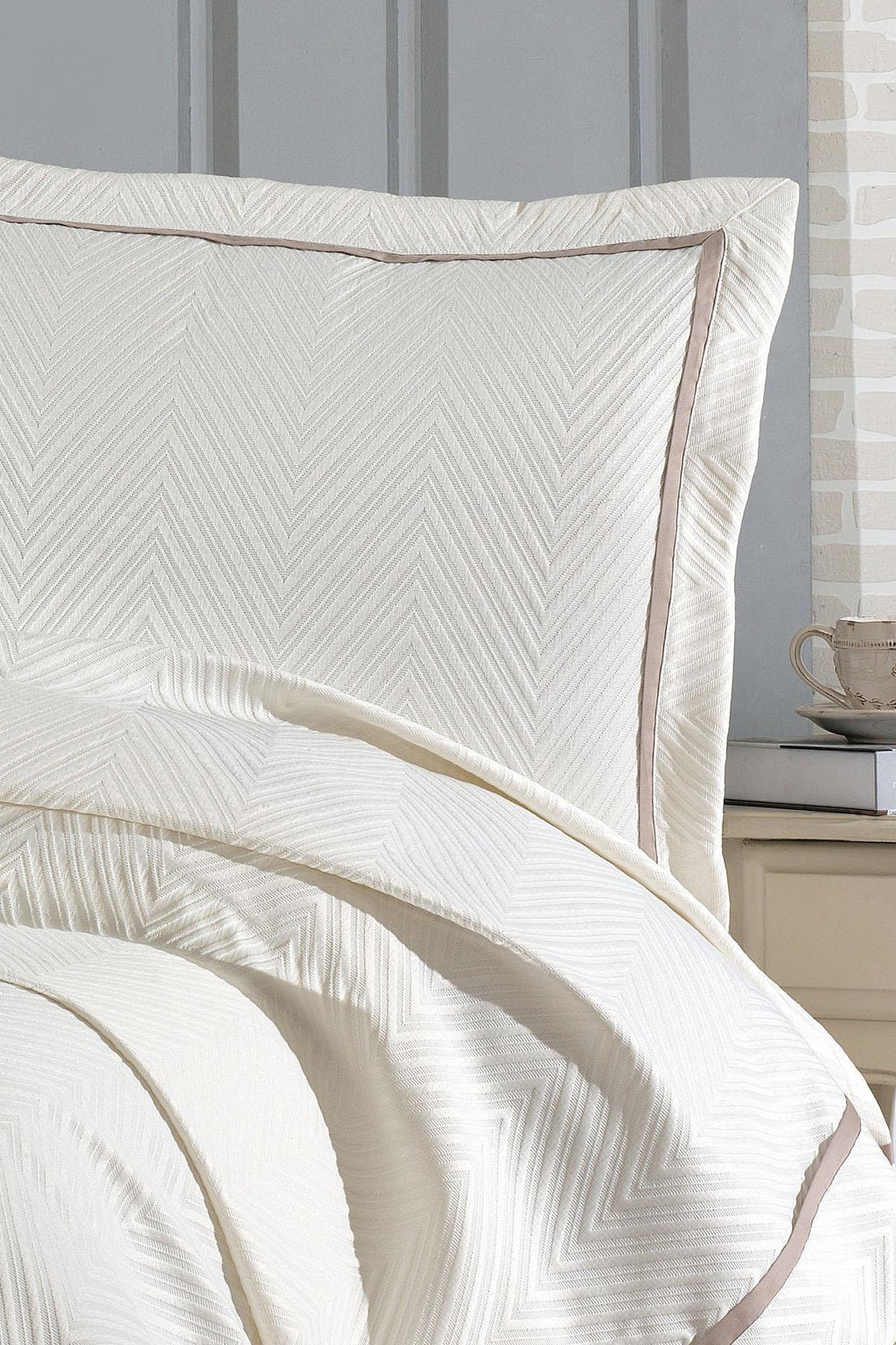 Soreno Striped Detail Double Bedspread