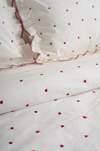 Tiamo 100% Cotton Double Heart 4-Piece Duvet Cover Set