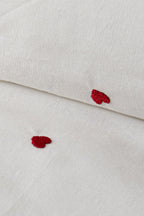 Tiamo 100% Cotton Double Heart 4-Piece Duvet Cover Set