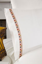 Tria Plaid Cotton Satin Double 6-Piece Duvet Cover Set