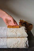 Embroidered Canvas Bath Towel (90 x 150 cm)