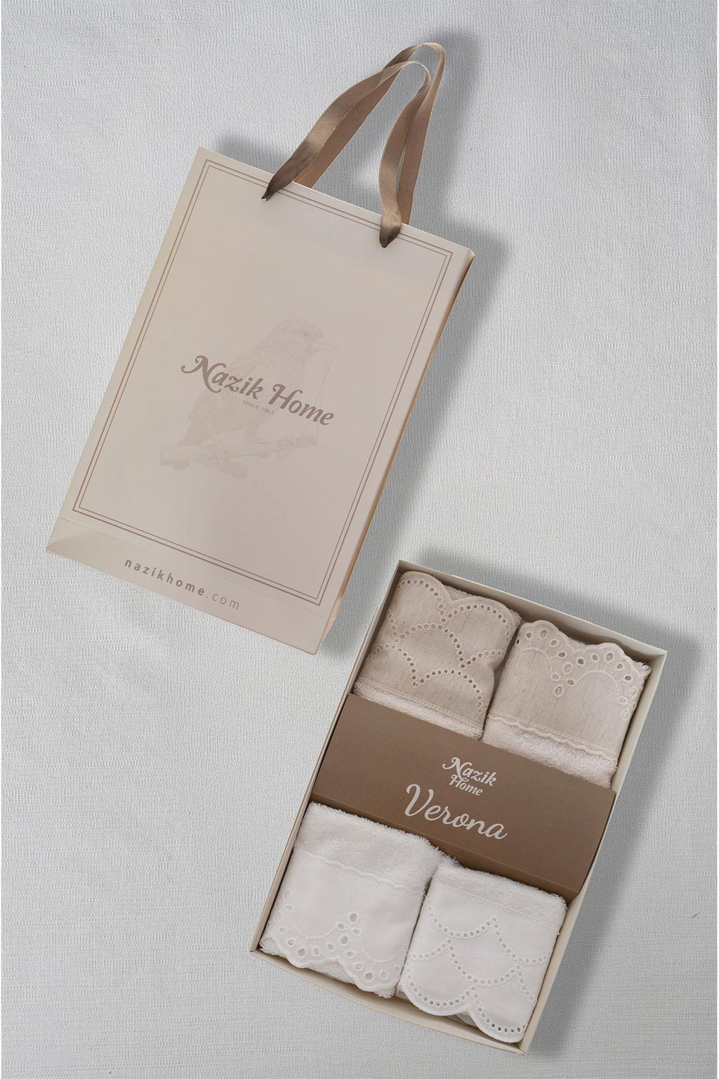 Verona 4-Piece Bamboo Hand Towel Gift Set (30 x 30 cm)