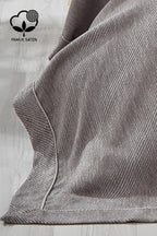 Volga Çizgili Pamuklu Çift Kişilik Yatak Örtüsü - Nazik Home - Yuvama Değer!