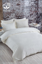 Zarif 300 TC Dantelli Pamuk Saten Çift Kişilik 6 Parça Nevresim Takımı - Nazik Home - Yuvama Değer!