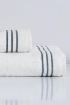 Zen Çizgi Nakışlı Banyo Havlusu (90 x 150 cm) - Nazik Home - Yuvama Değer!